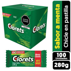 CLORETS CJ X 200 PASTILLAS