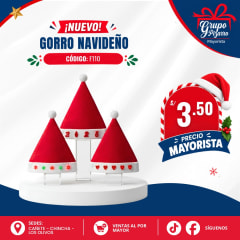 GORRO NAVIDAD C/ LUCES