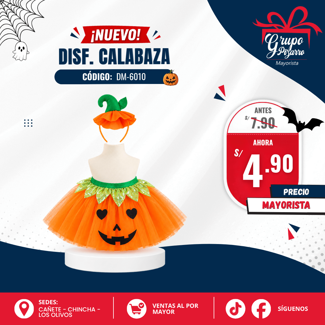 DISFRAS FALDA + VINCHA HALLOWEN1