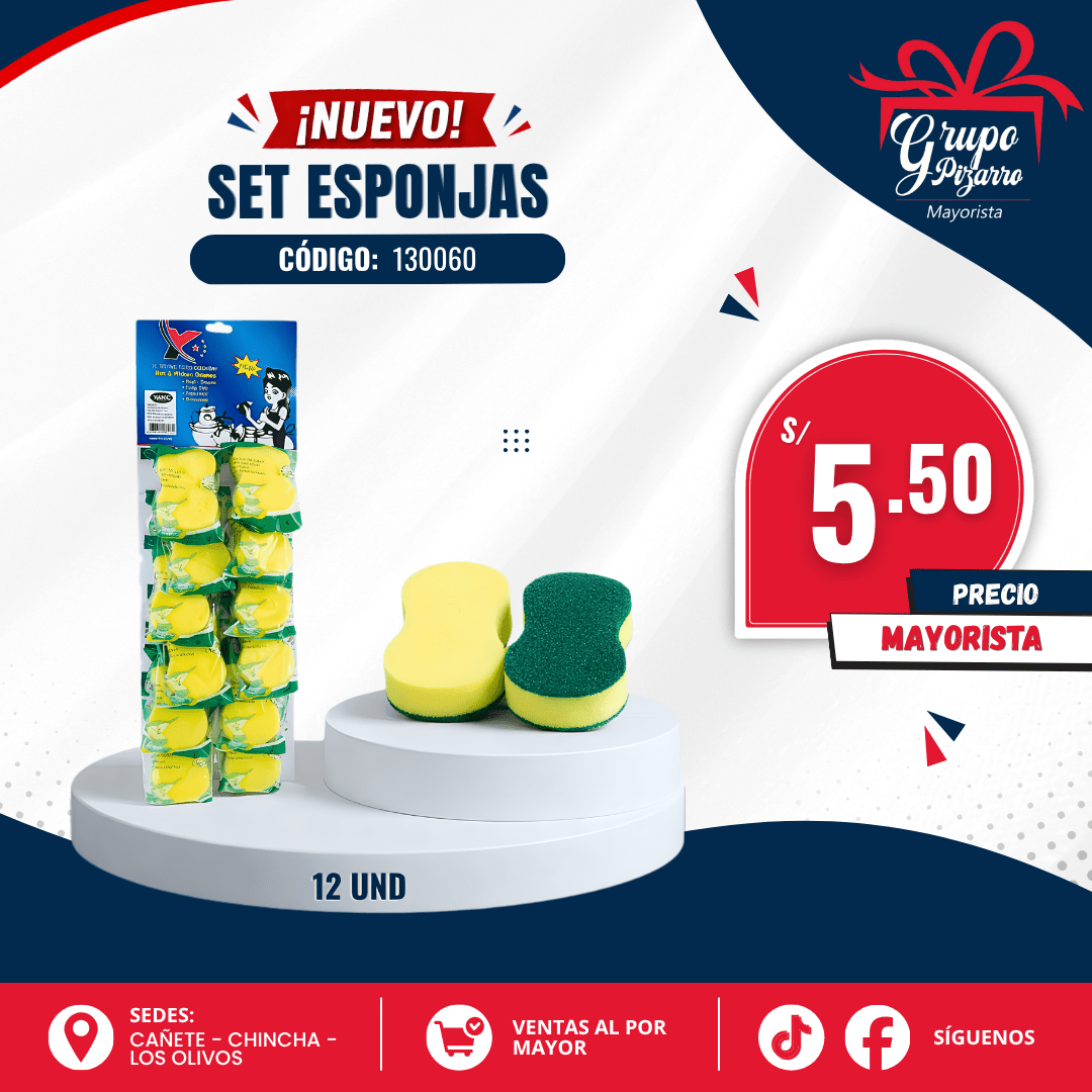SET DE ESPONJA LAVAVAJILLA BLISTER1