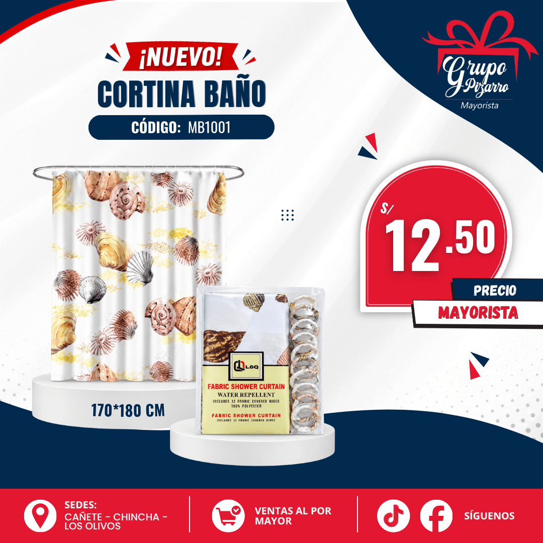 CORTINA DE BAÑO MB10011
