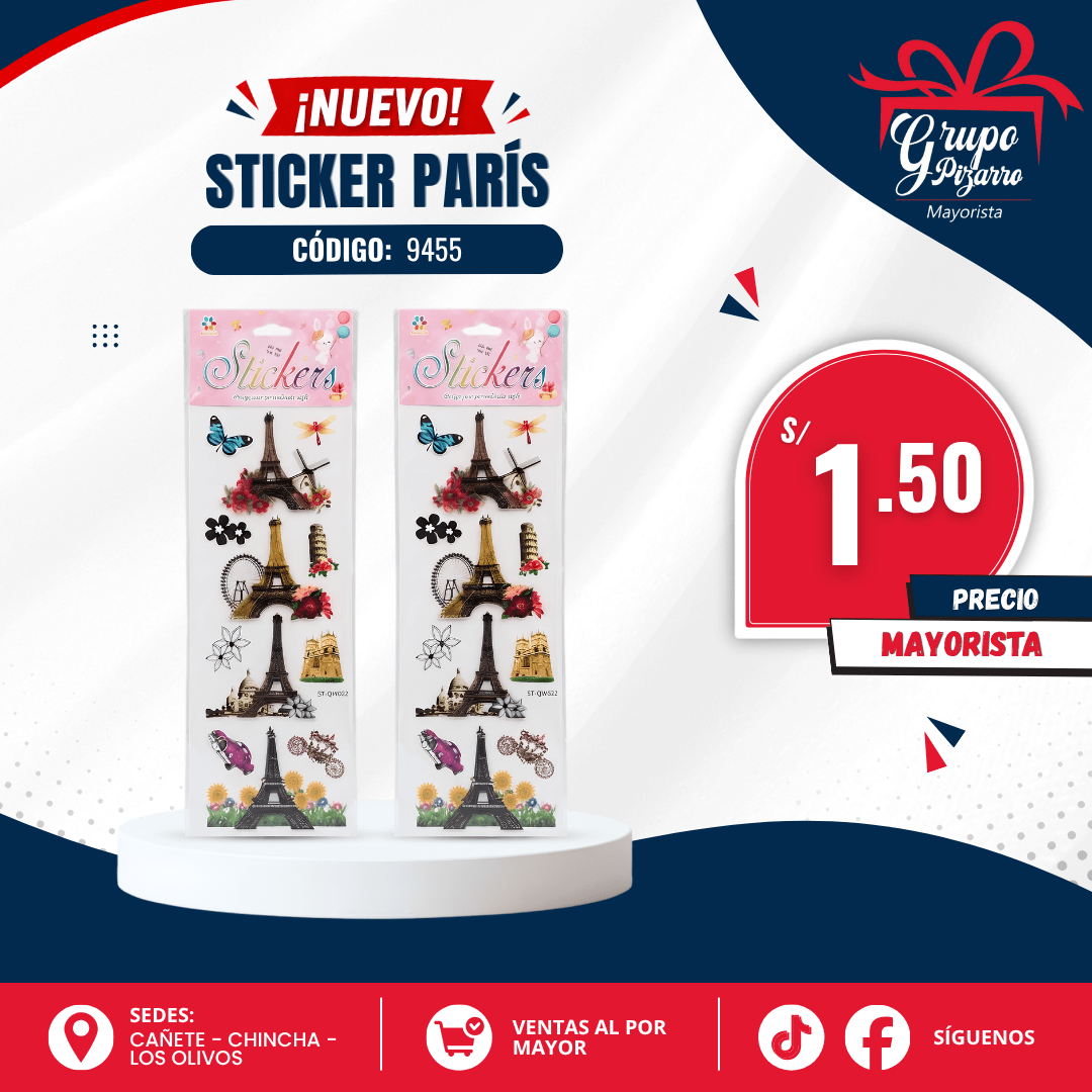 STICKER DECORATIVO CHICO PARIS1