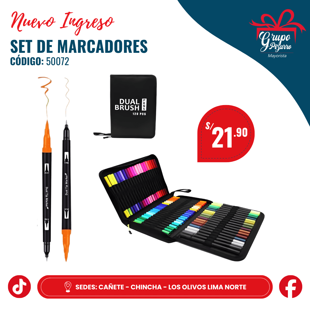 MARCADOR ESTUCHE X72 PCS1