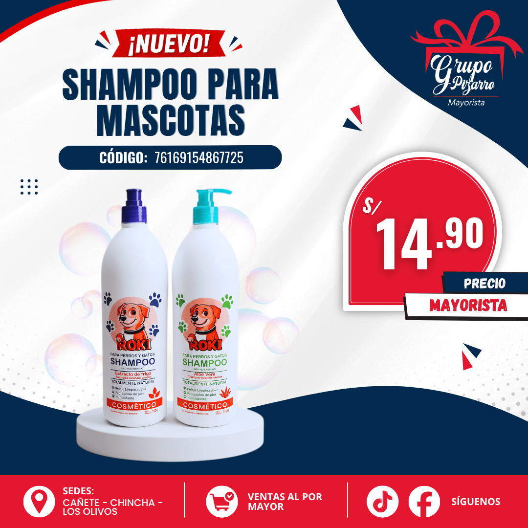 SHAMPOO ROKI PARA PERROS Y GATO1