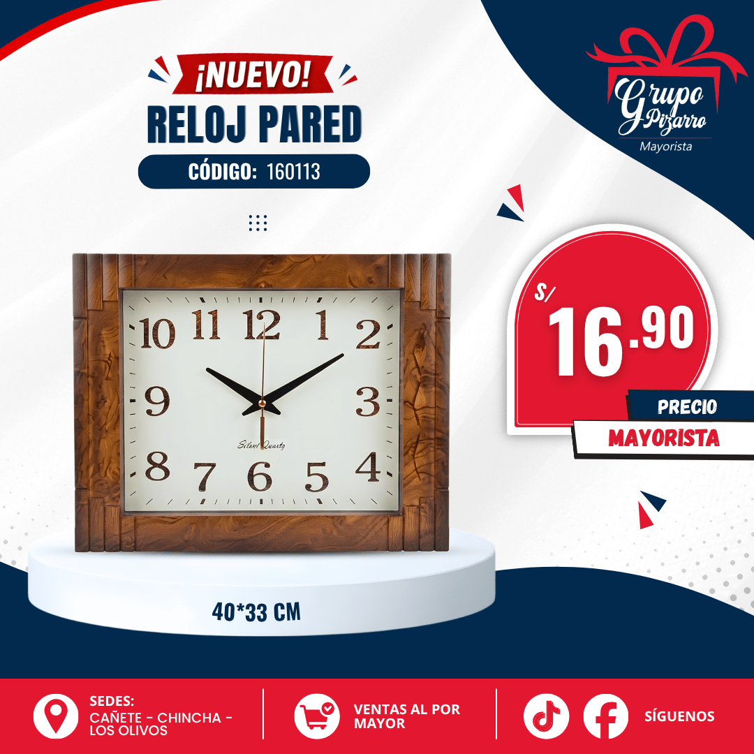 RELOJ PARED 1601131