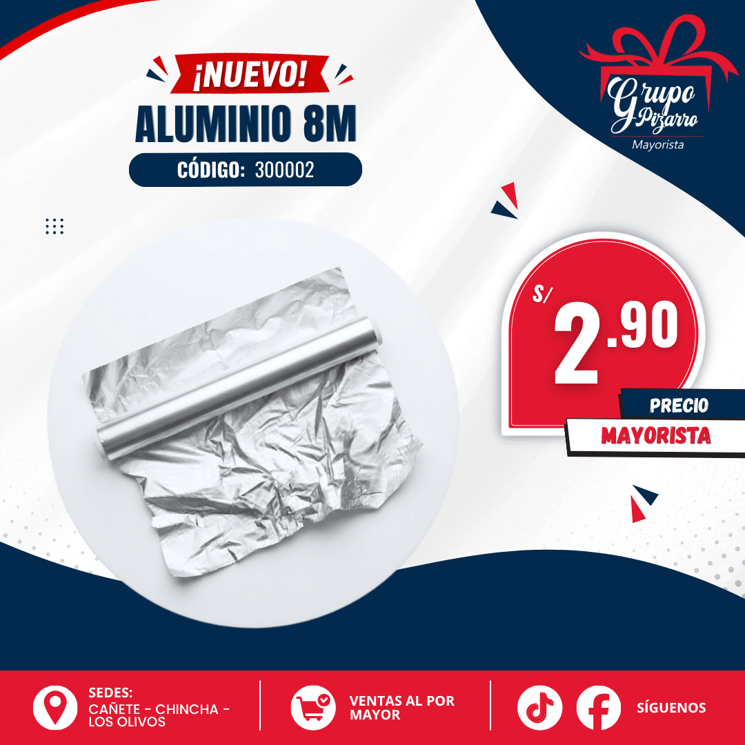 PAPEL ALUMINIO 8MT1
