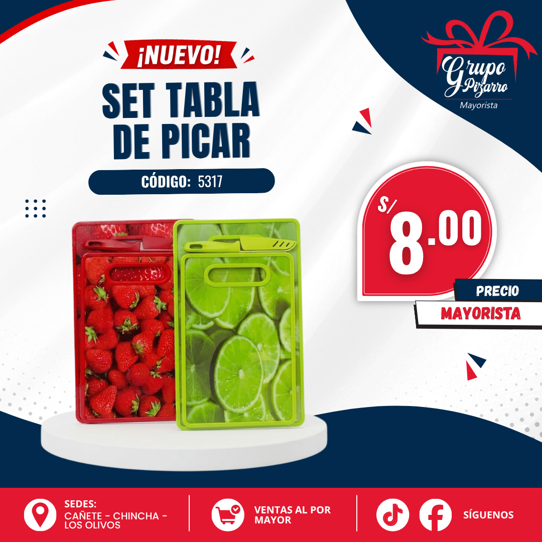 SET TABLA DE PICAR X3 -53171