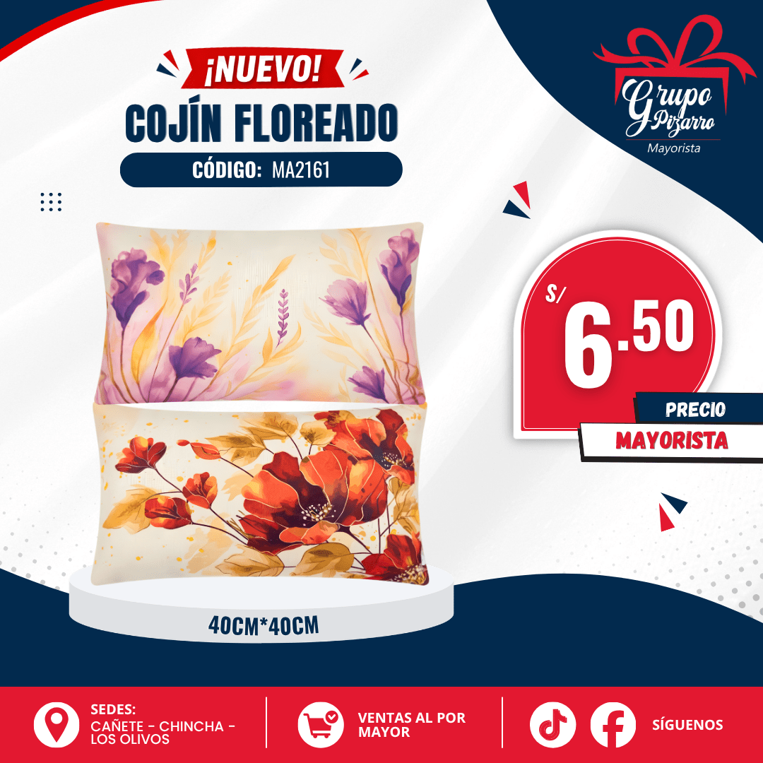 COJIN FLORES 48*48CM2