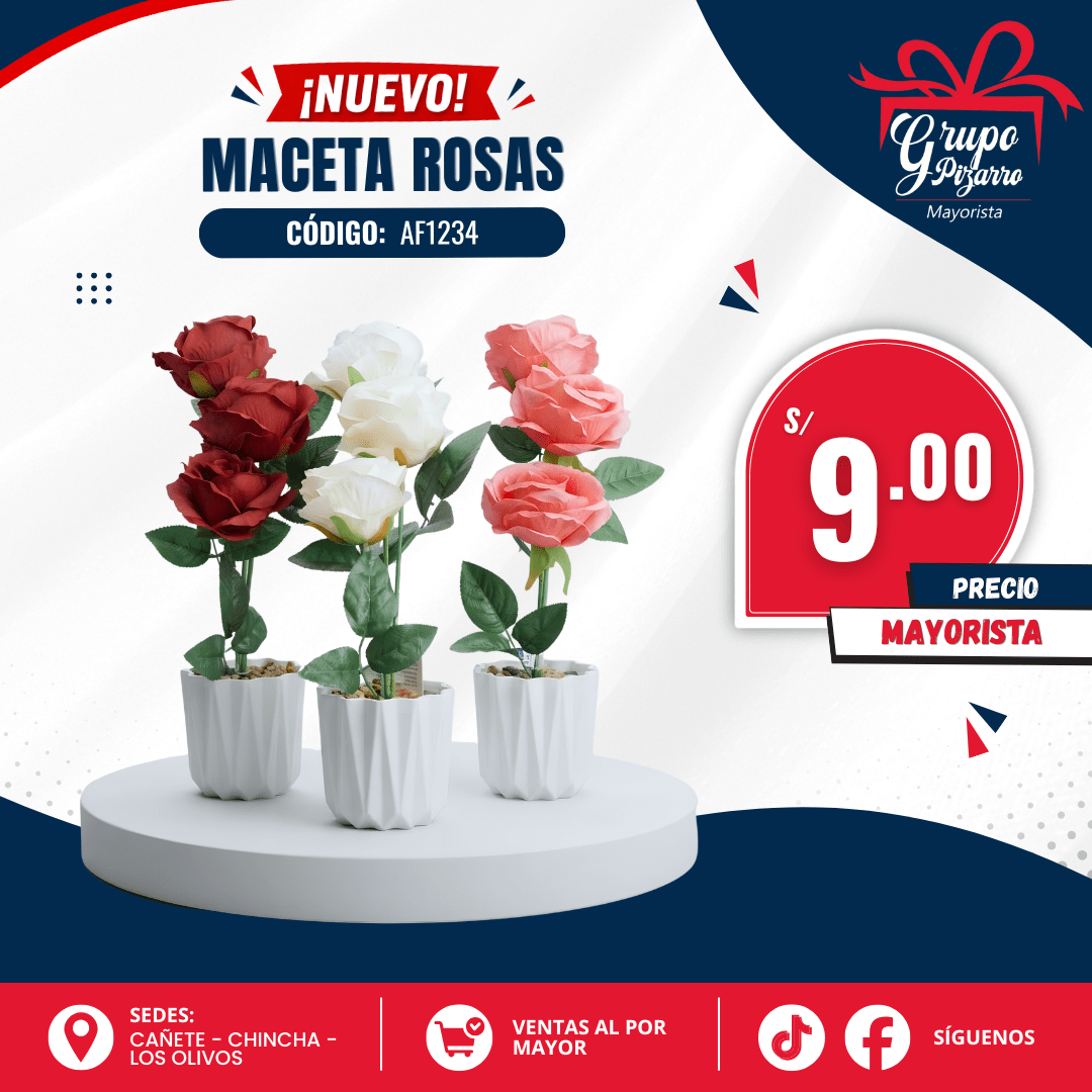 MACETA ROSA ARTIFICIAL1
