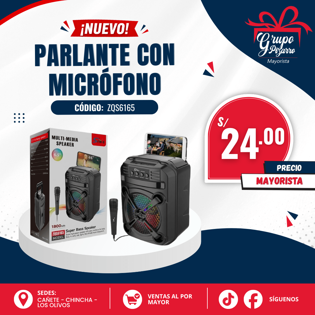 PARLANTE CON MICROFONO ZQS61651