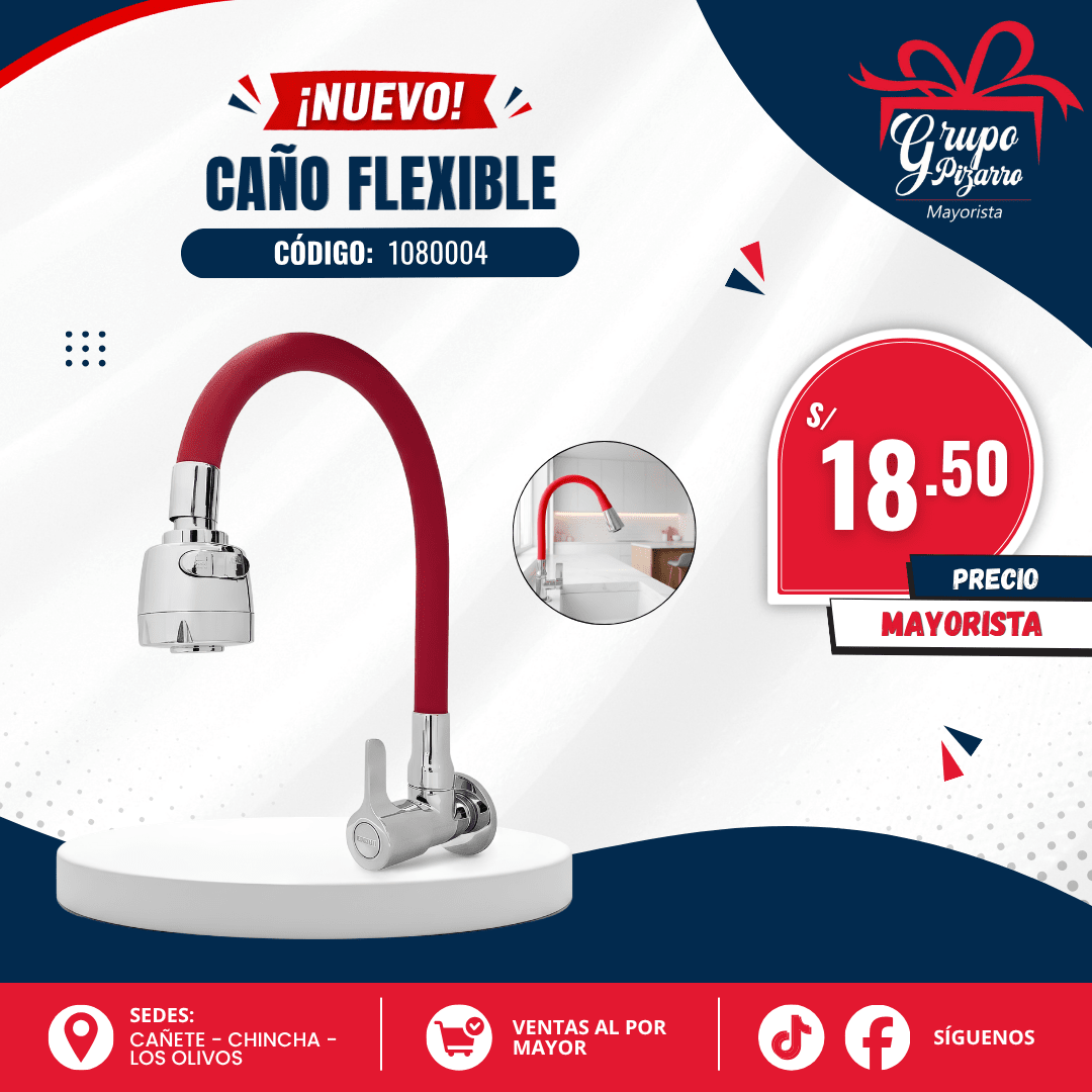 CAÑO P/ LAVADERO FLEXIBLE MR.WHITE1