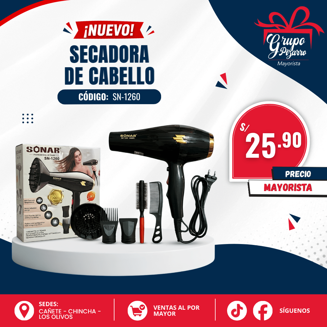 SECADORA DE CABELLO SONAR1