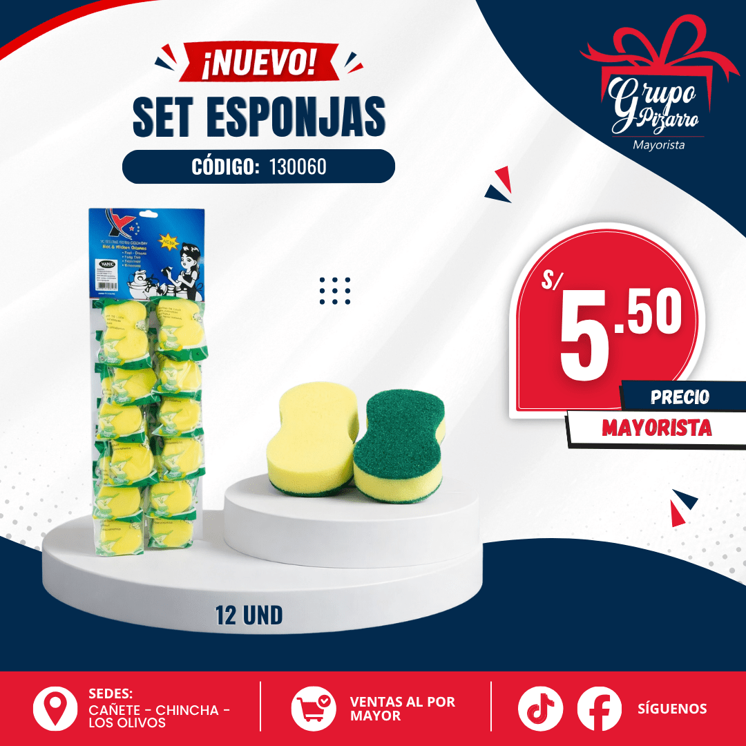 SET DE ESPONJA LAVAVAJILLA BLISTER1