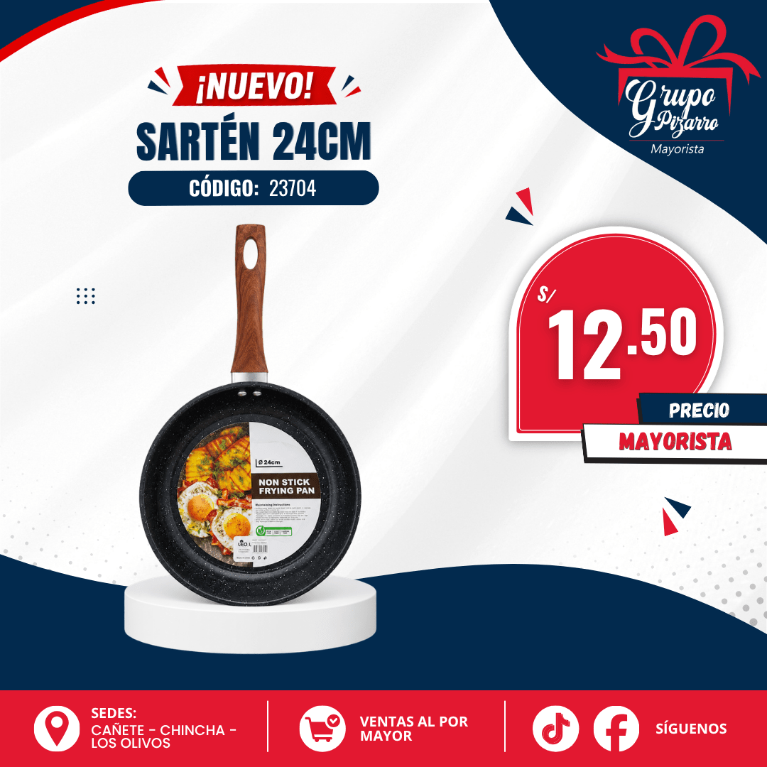 SARTEN 24CM MANGO MADERA1