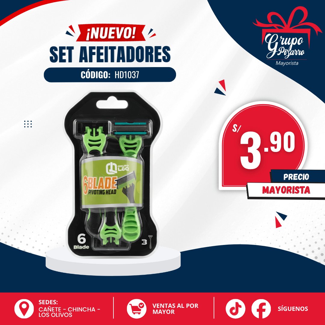AFEITADOR 6H PACK1