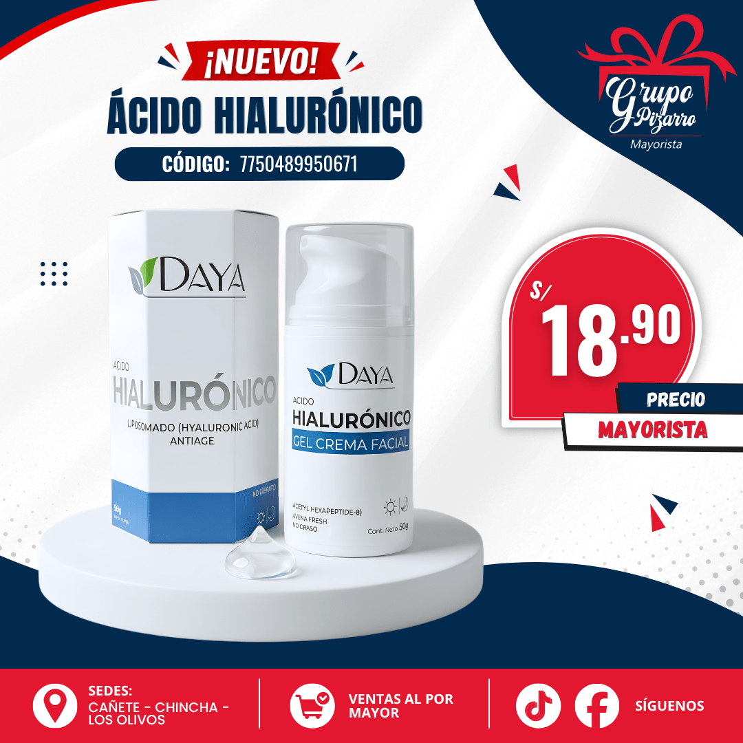 GEL CREMA FACIAL C/ ACIDO HYALURONICO 50GR1
