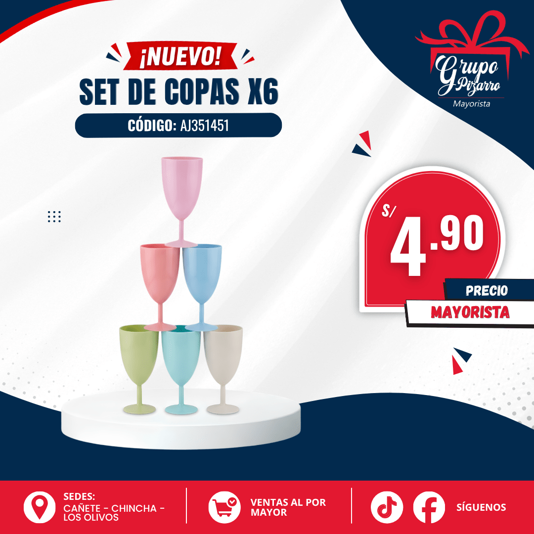 SET DE COPA PLASTICA X61