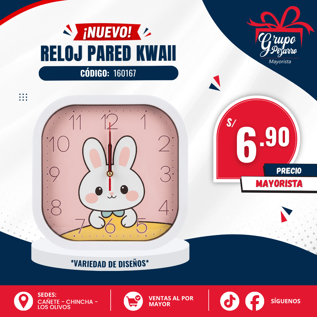 RELOJ PARED KWAII1