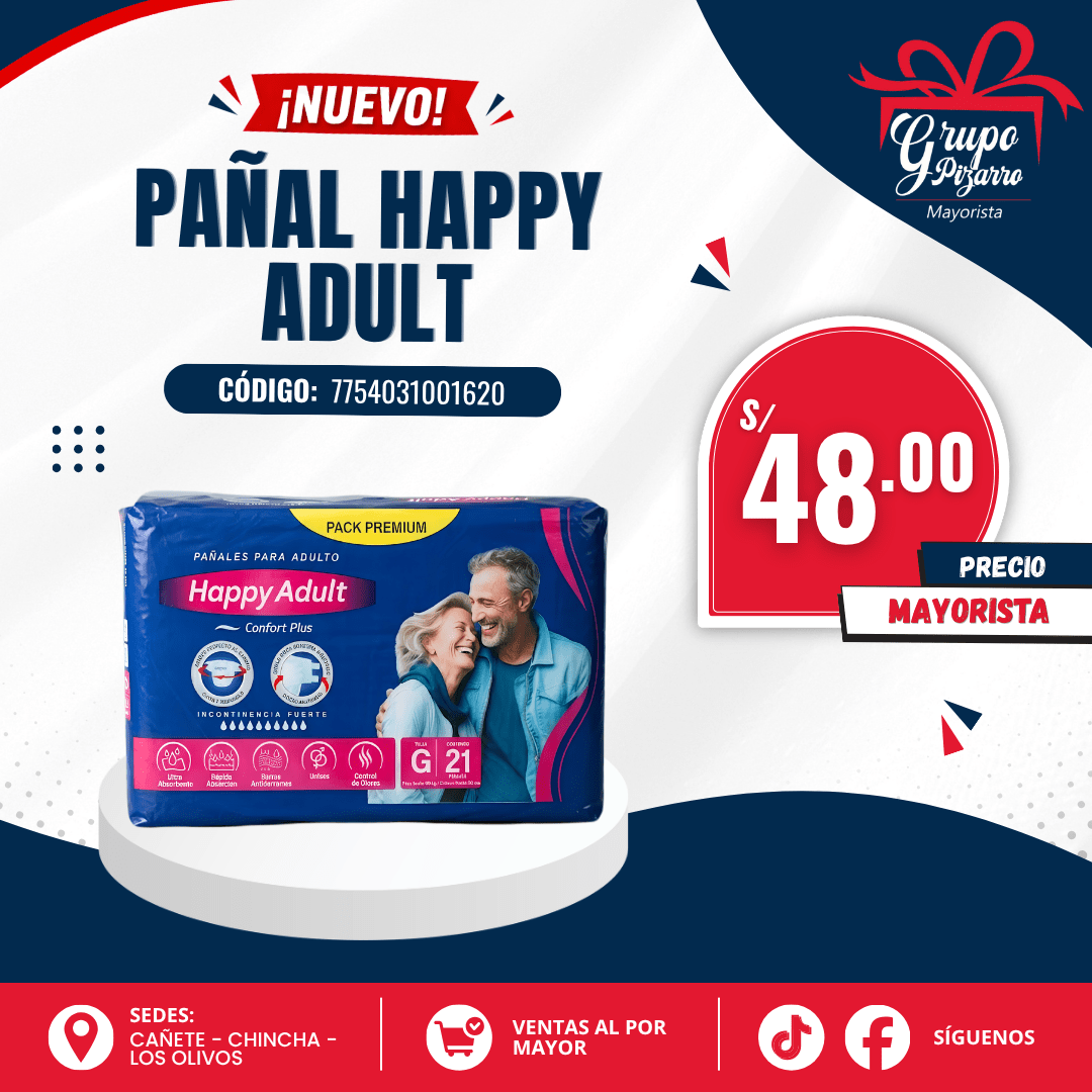 PAÑAL HAPPY ADULTO TALLA  G1