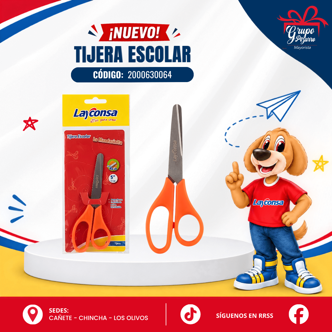 TIJERA ESCOLAR MANARINITA LAYCONSA1