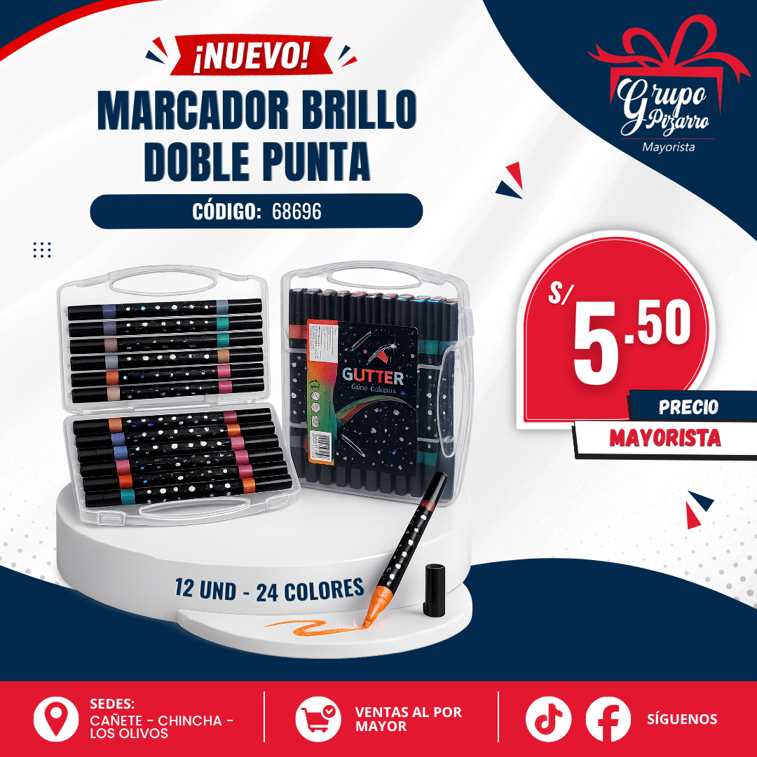 MARCADOR GLITTER X12 DOBLE PUNTA1
