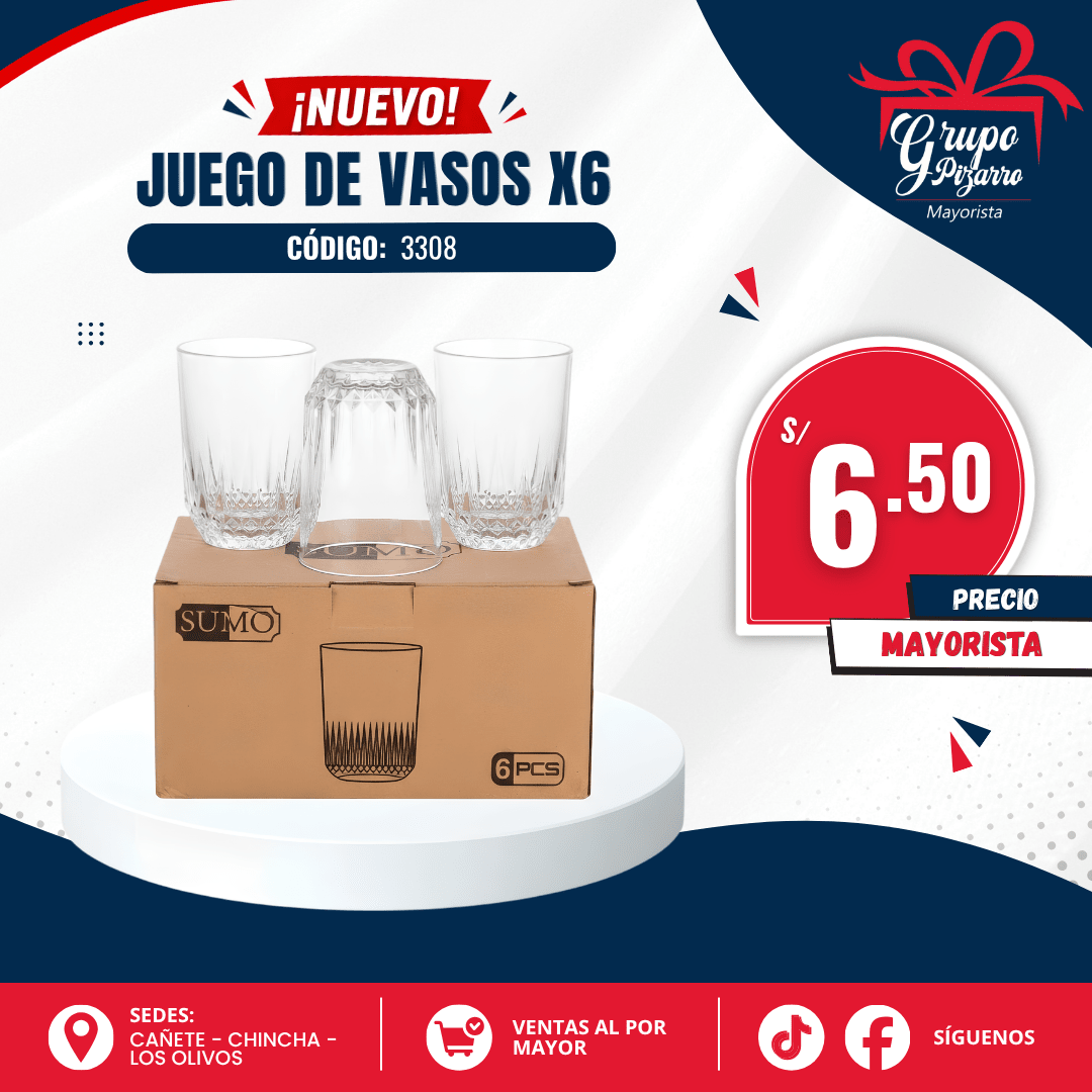 SET DE VASOS X6 - SUMO1