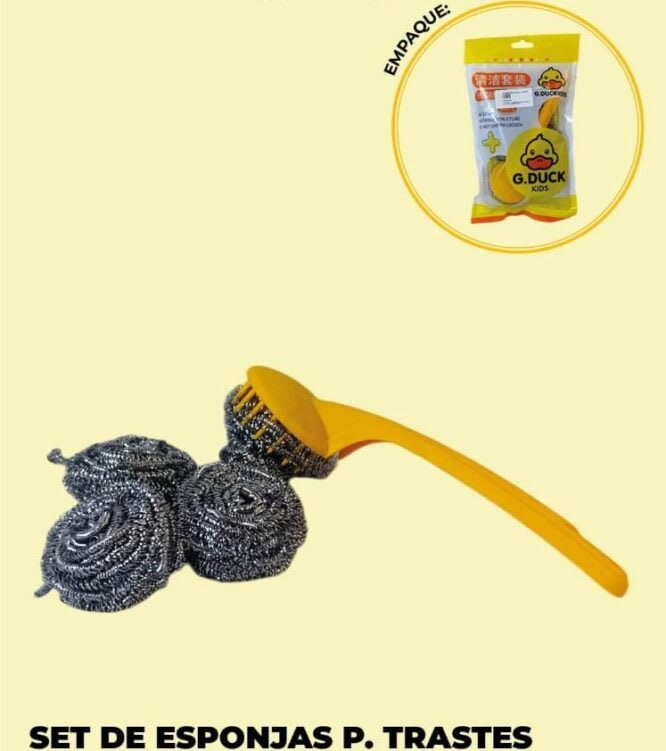 SET DE ESPONJA METAL DUCK1