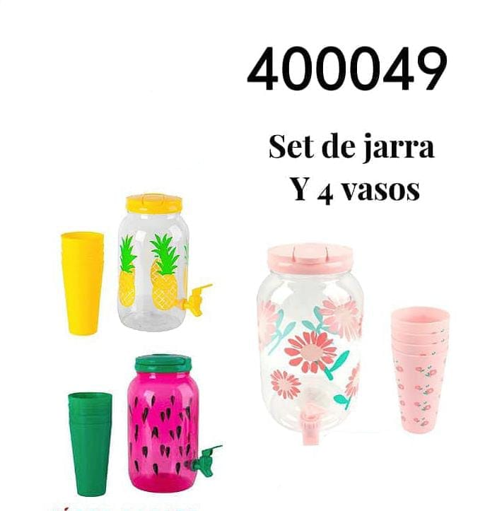 SET DISPENSADOR CON 4 VASOS1