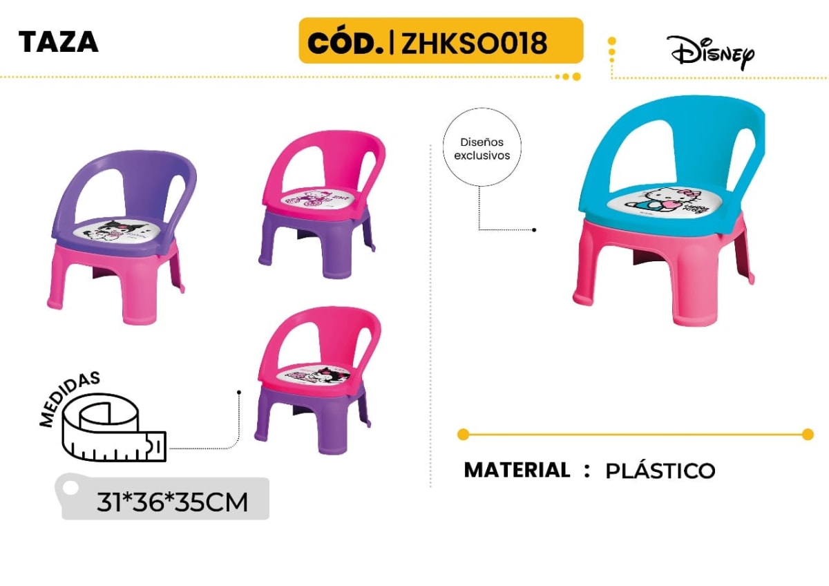 SILLA PLASTICO HELLO KITTY Y AMIGOS1
