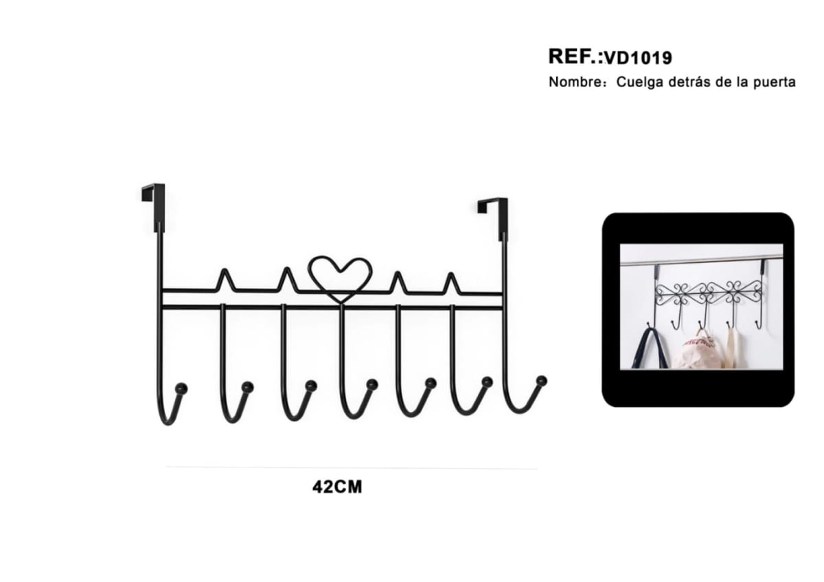 PERCHERO DE PUERTA CORAZON1