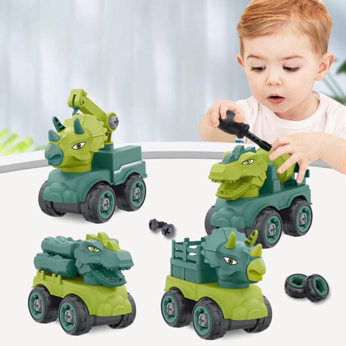 SET DE CARRO X4 PCS DINO1