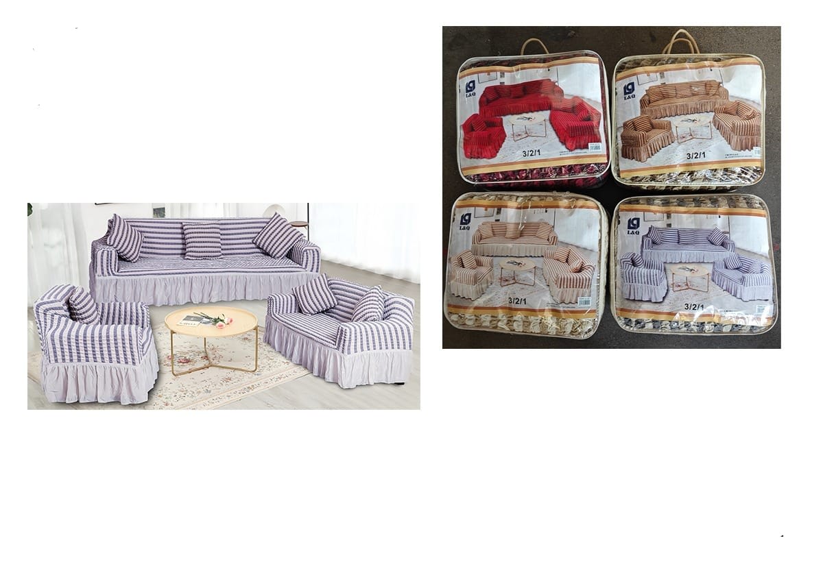 FUNDA DE SOFA RAYAS 3PCS1