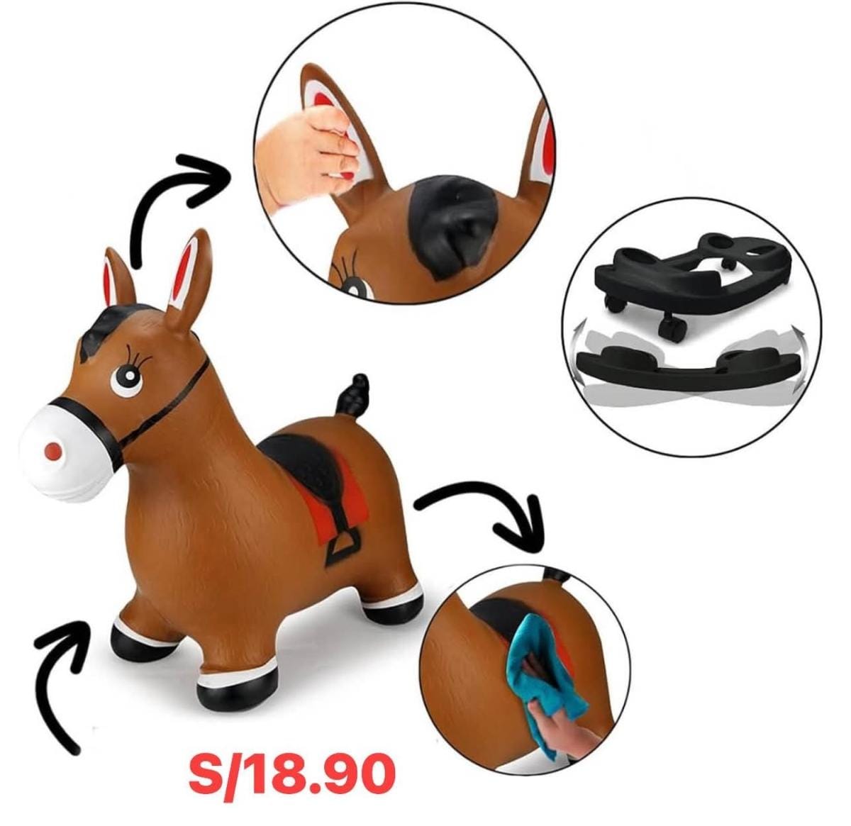 BURRO INFLABLE NEGRITO1