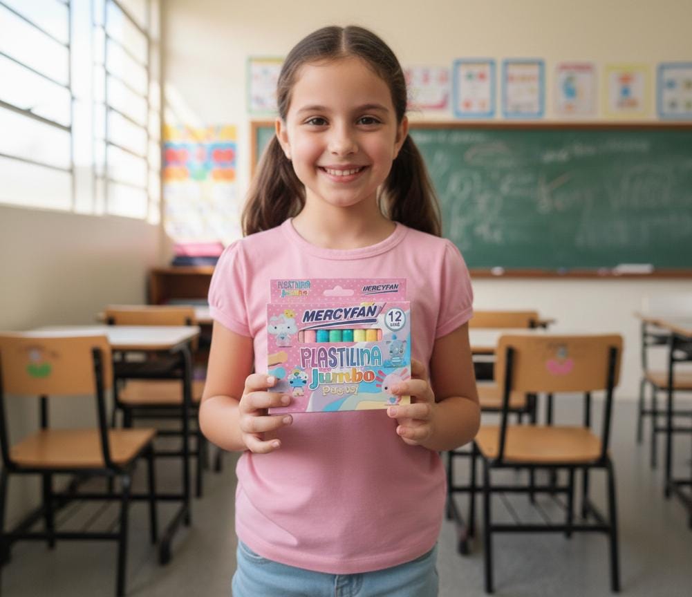 PLASTILINA MERCYFAN JUMBO SURTIDO X123