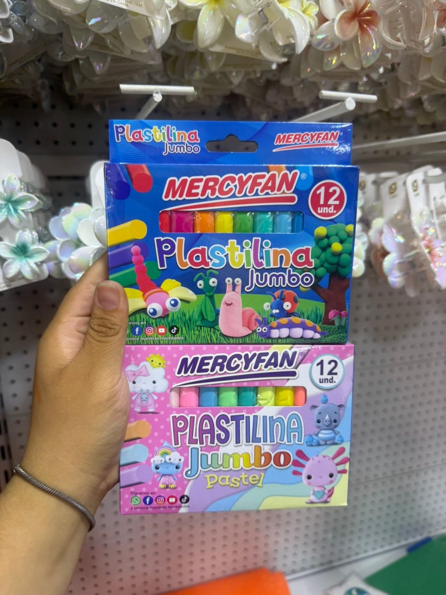 PLASTILINA MERCYFAN JUMBO SURTIDO X121