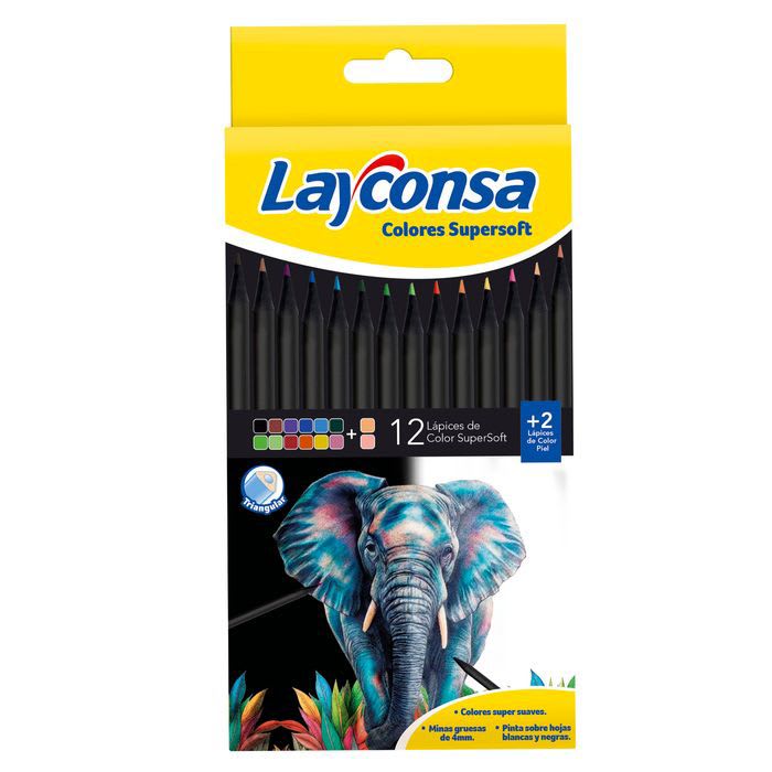 LAPIZ COLORES SUPER SOFT LAYCONSA1