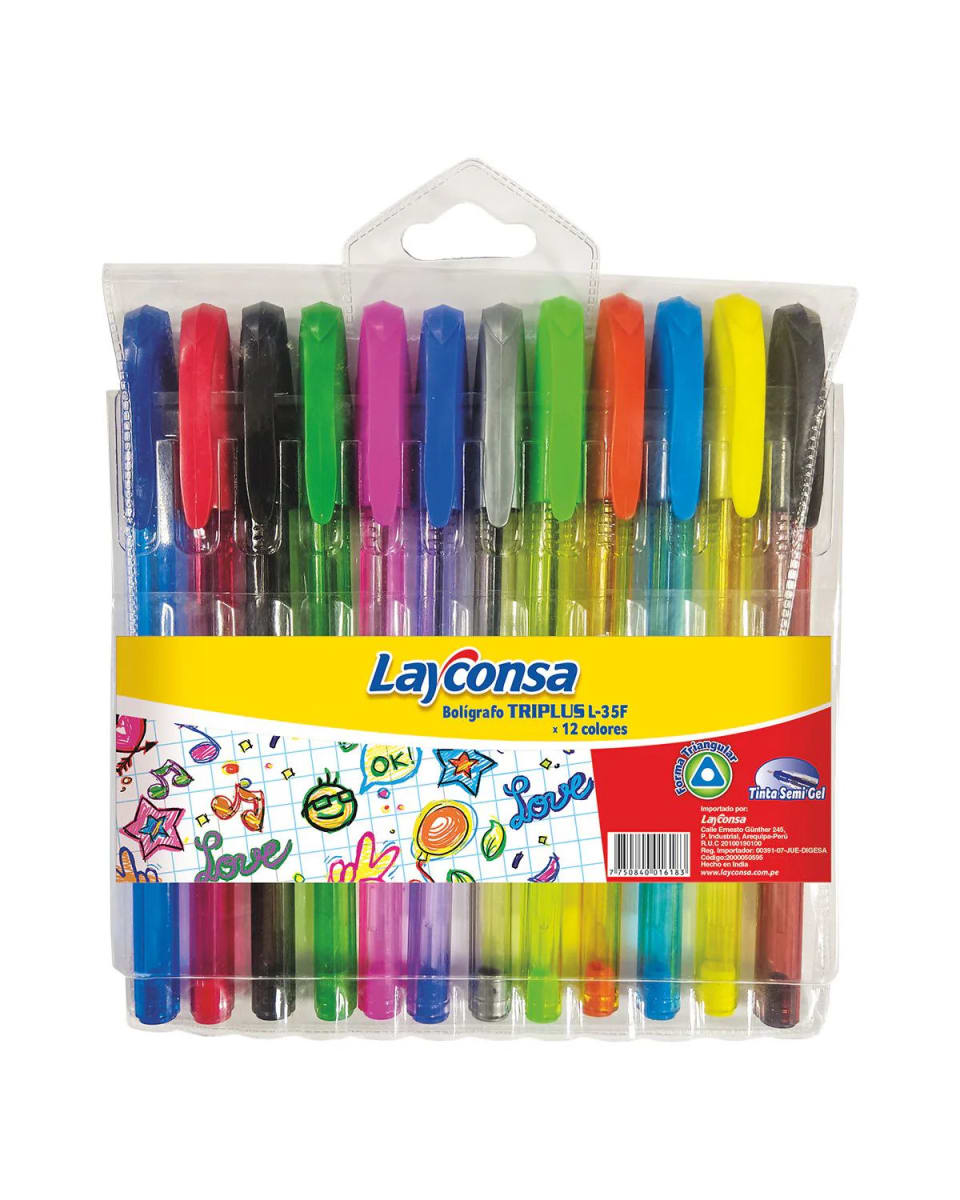 BOLIGRAFO X12 LAYCONSA(COLORES)1