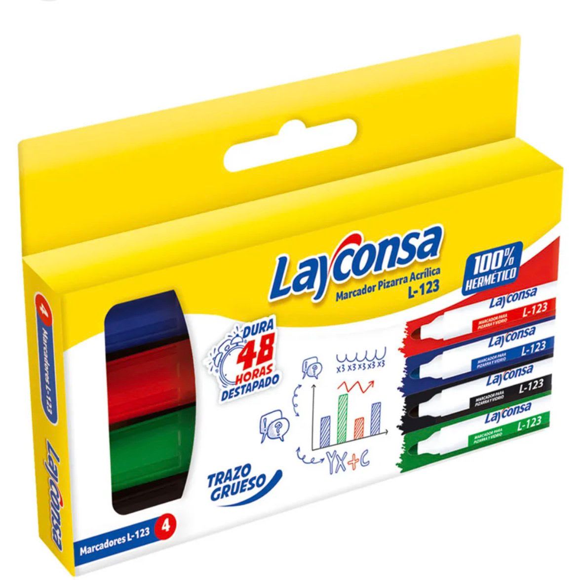 MARCADOR DE PIZARRA X4 LAYCONSA1