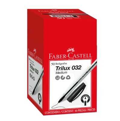 LAPICERO CAJA X50 - FABER CASTELL  TRILU X0321