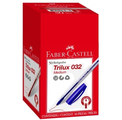 LAPICERO CAJA X50 - FABER CASTELL  TRILU X0323