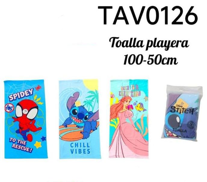 TOALLA P/ PLAYA PERSONAJES DISNEY 60*301