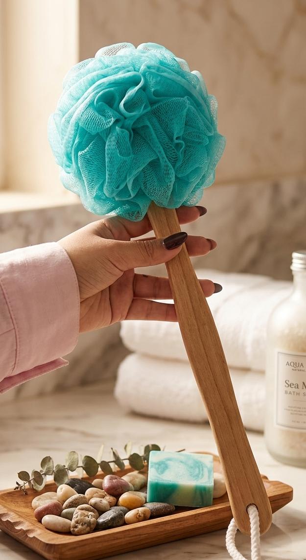 CEPILLO DE DUCHA – MANGO MADERA1