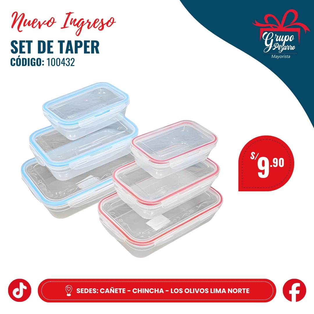 SET DE TAPER ACRILICO RECTANGULAR X31