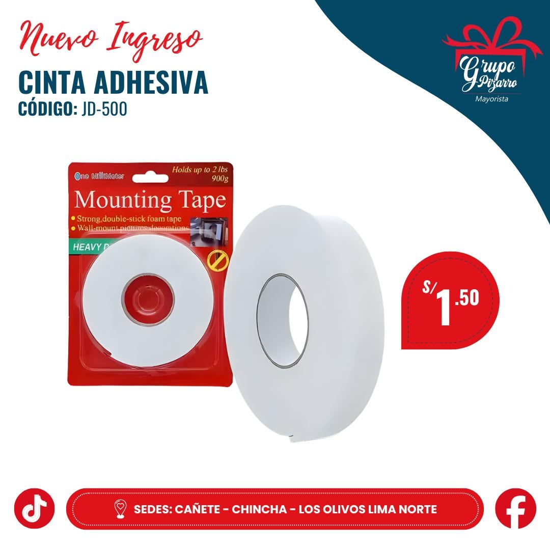 CINTA DOBLE CONTAC. ROJO1