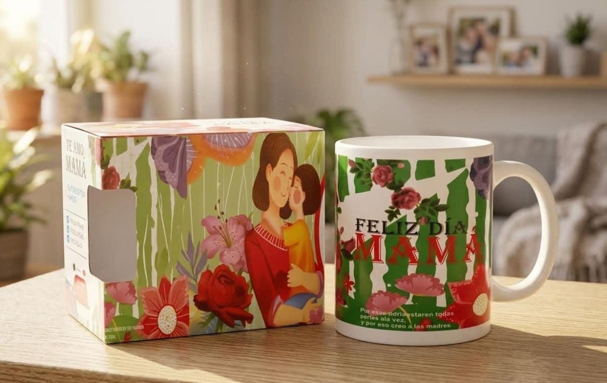 CAJON TAZA DE MAMA EN CAJITA X482