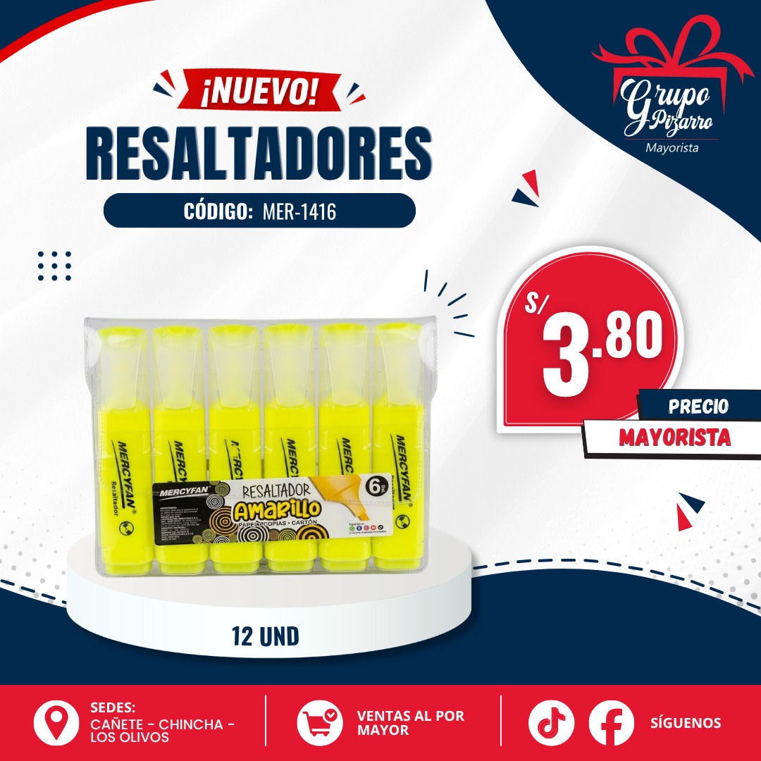RESALTADOR AMARILLO X61