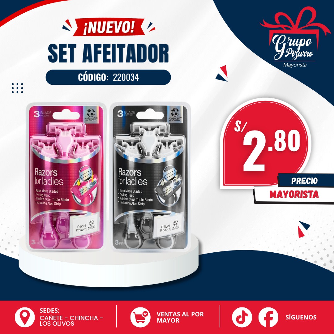 SET DE AFEITADOR RAZORS MEN X31