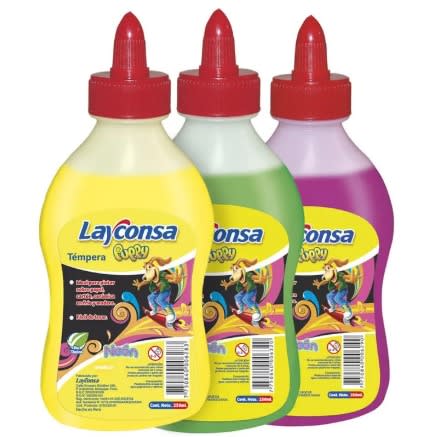 TEMPERA ANARANJADO NEON 250ML LAYCONSA1