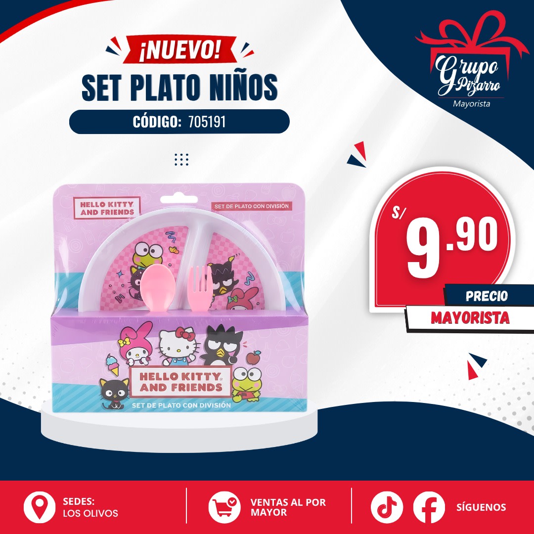SET PLATO LICENCIA KITTY Y SUS AMIGOS3