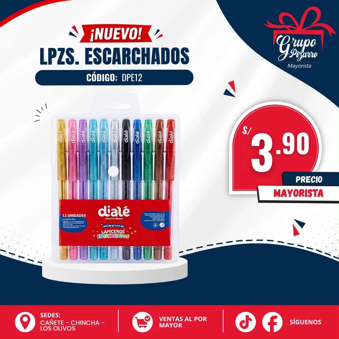 LAPICERO ESCARCHADO X12 - DIALE1